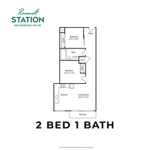 2 Bed 1 Bath 0405MFTE floor plan